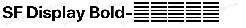 SF Display Bold字体转换